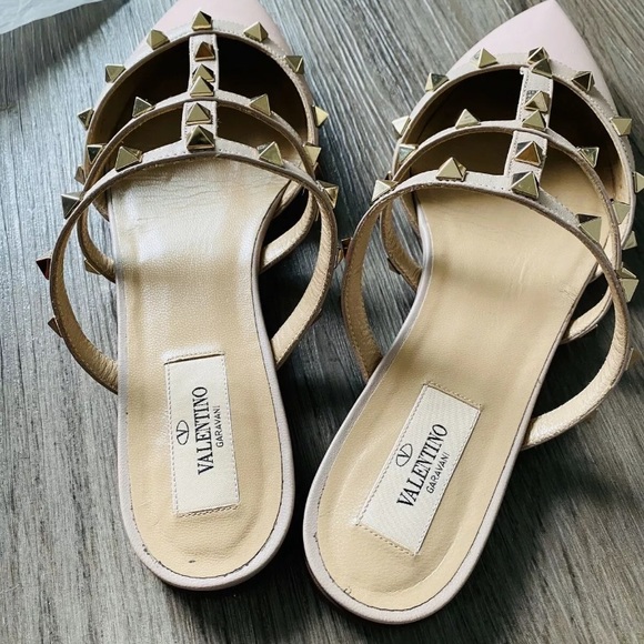 Valentino Rockstud mules in light pink - Picture 4 of 11